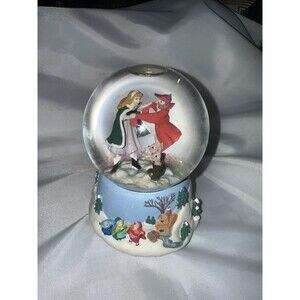 Enesco Disney Princess Aurora Sleeping Beauty Musical Snow Globe Blue Danube